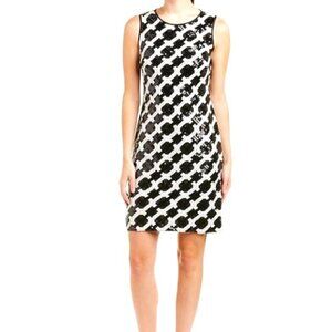Taylor black/ivory sequin dress Size 12
